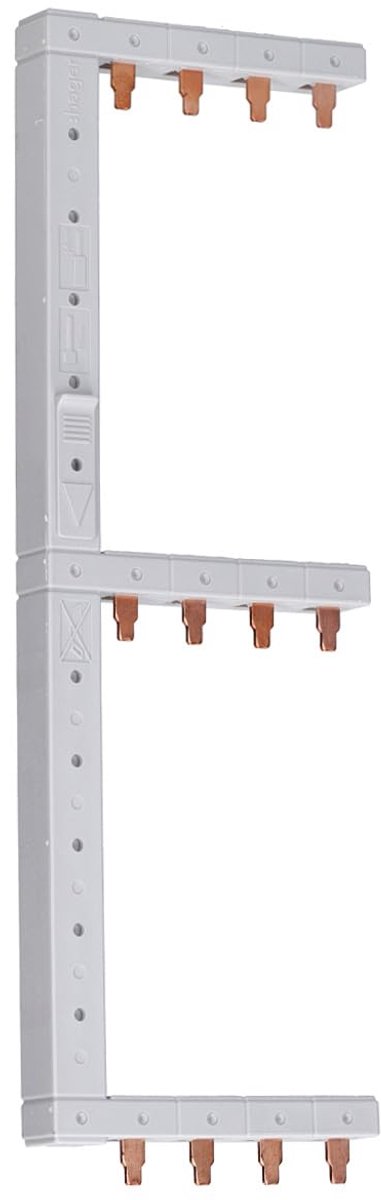 Faserail Verdeelkast - Groepenkast - Elektrische Installatie - 3-Rijig Links - 4 Circuits - Wit