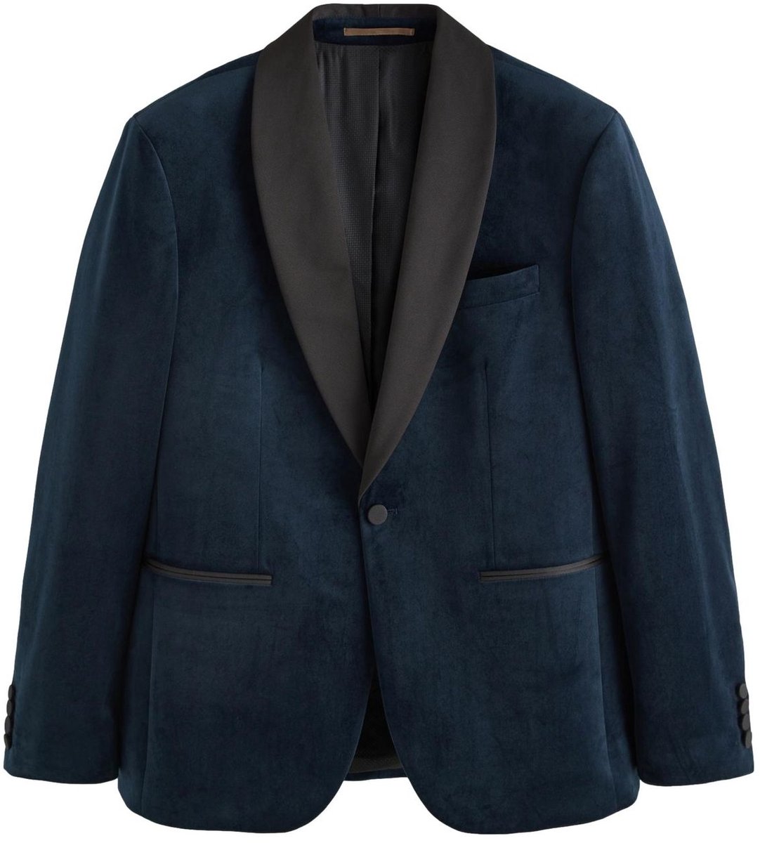 Next - Heren - Fluwelen blazer, slim-fit - Regular - Blauw