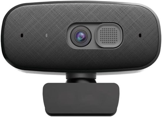 Full HD Webcam - USB Camera - Videobellen - Met Privacy Cover - 1080p - Zwart