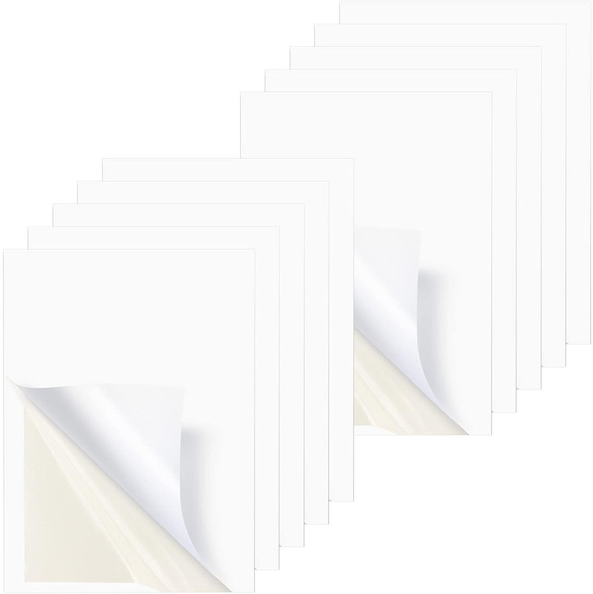 10 Stuks A4 Dubbelzijdige Zelfklevende Vellen, Heldere Plakband voor Creatieve Projecten, Ideaal voor Knutselen en Albumdecoratie