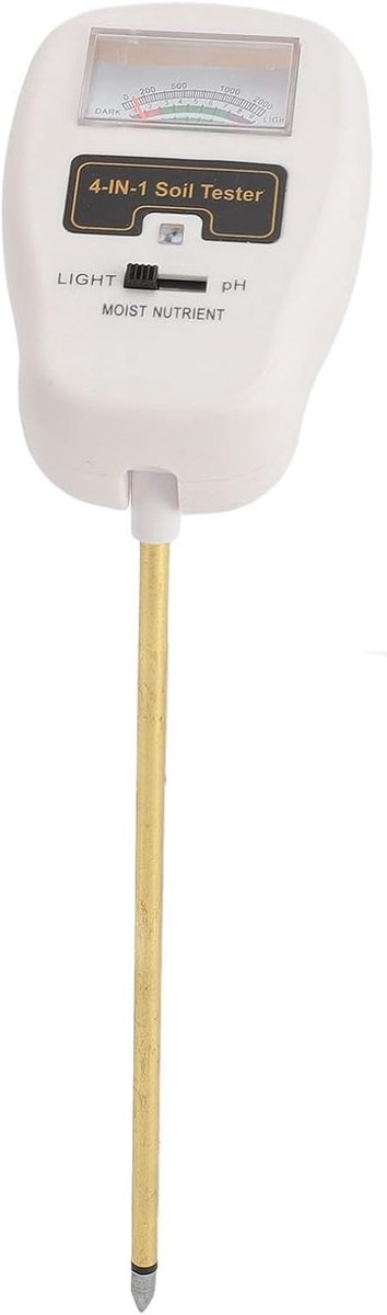 Bodemmeter - Grondtester - Planten Verzorgen - Vier Metingen - 26.5 cm - Zwart