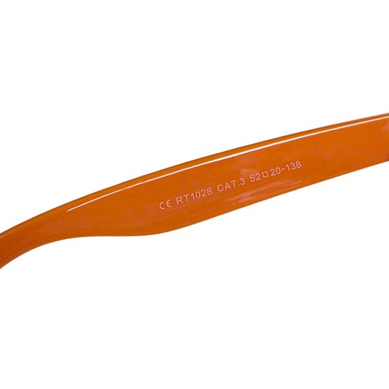 5x stuks hippe zonnebrillen met oranje montuur - UV400 bescherming - Koningsdag - EK/WK verkleed accessoires van Funiray — afbeelding 2