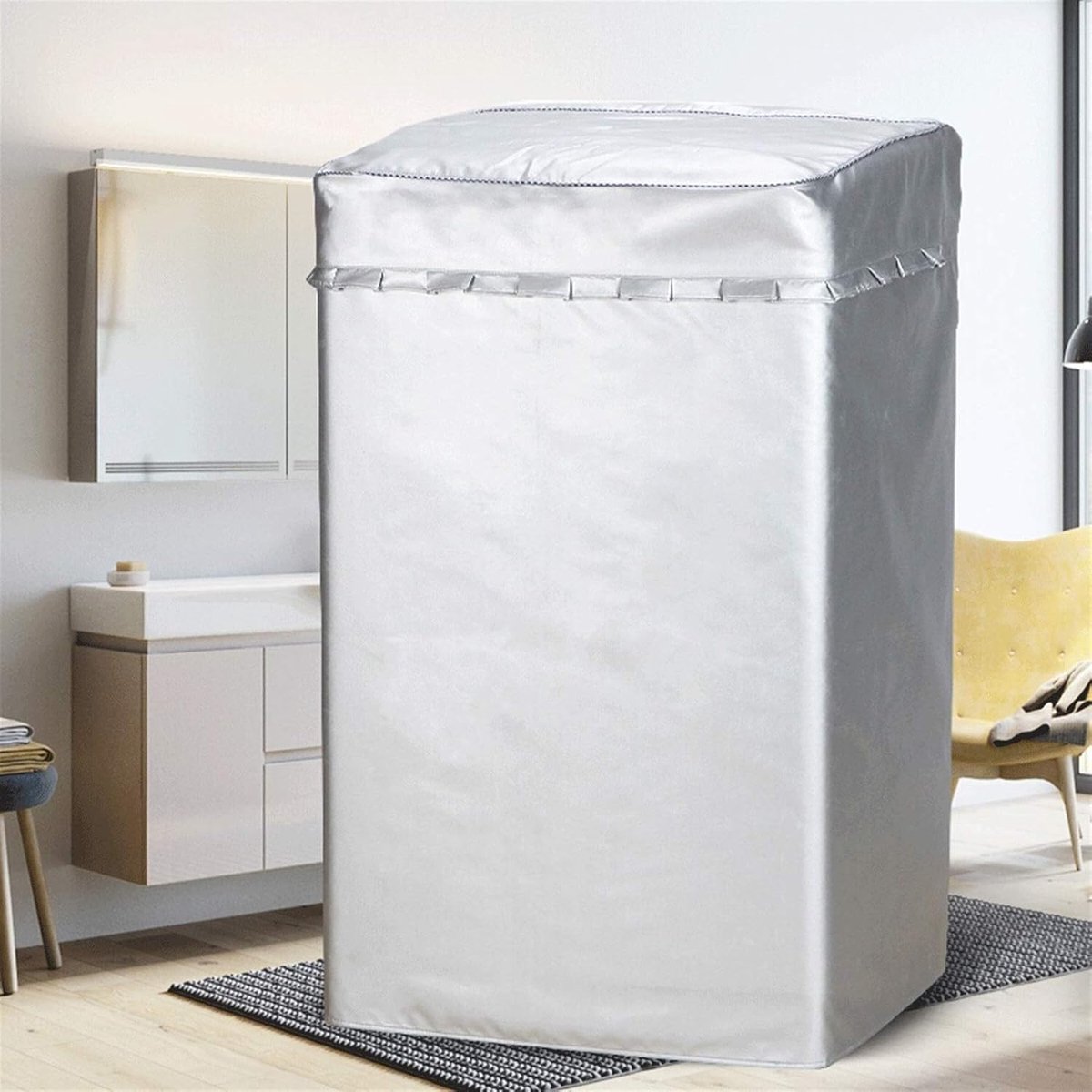 Wasmachinehoes Apparaathoes Apparaten Beschermen Zon- en Waterdicht 56x56x93cm Zilver