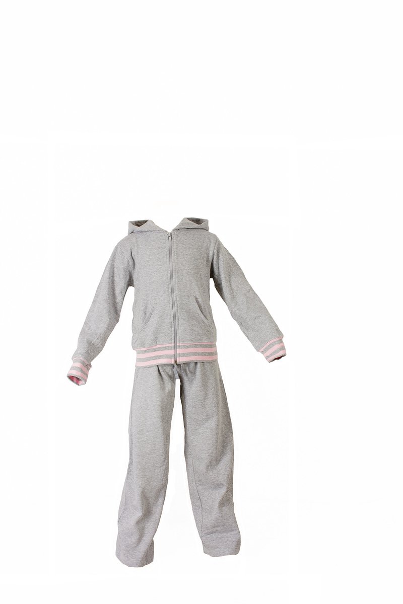 Annarebella Meisje Pyjama - 100% Katoen - Grijs - Maat 176