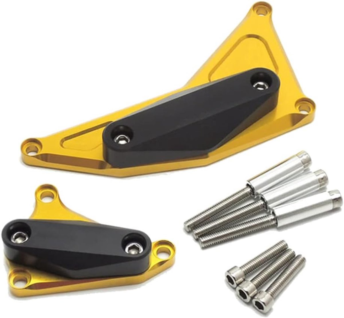 Motor Crash Guard - Frame Beschermers - Motor Bescherming - CNC Aluminium - Set - Goud