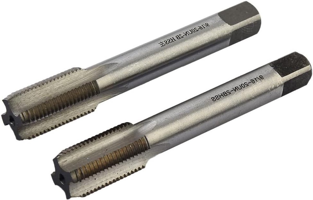 2 Stuks Draad Tap voor Fietsen - 9/16'' - 20TPI, 18 x 1.5mm, Geschikt voor Crank en Pedalen, Reparatie Gereedschap voor Buitenactiviteiten