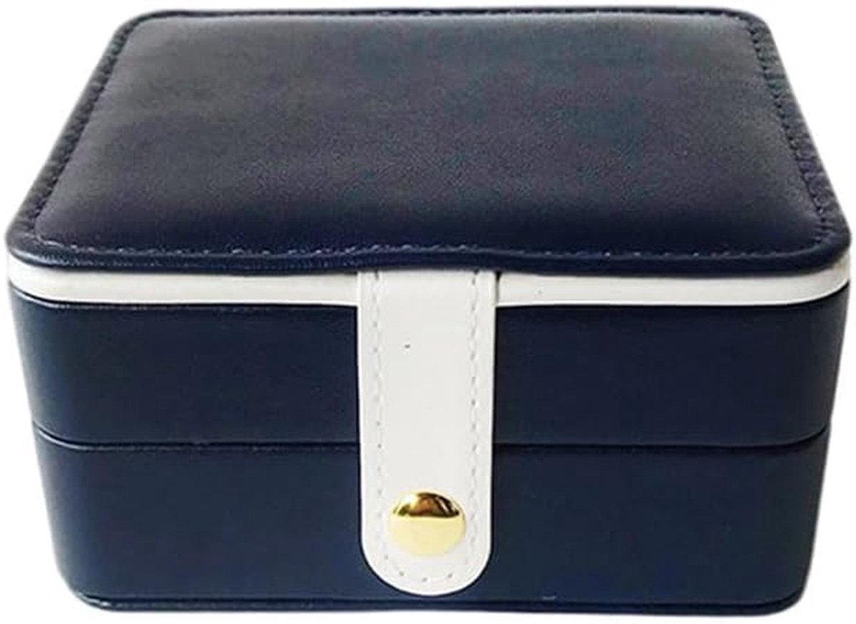 Sieradendoos Organizer - Juwelendoosje Opberger - Sieraden Opslag - Harde Buitenkant - 10x9.5x5.5 cm - A