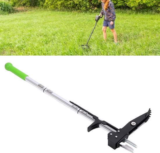 Onkruidtrekker - Wieder Wietverwijderaar - Gazon Onderhoud - Voetpedaal Ontwerp - 99 cm - Zilver — afbeelding 3