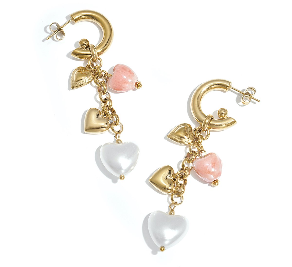 Stud oorbellen - Hartjes - Club Spice collectie - Stainless steel - Damesdingetjes