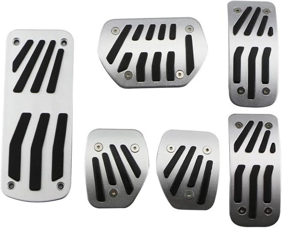 Auto Pedaal Set - Gas Rem Pedaal - Verbeteren Rijervaring - Antislip Oppervlak - MT met Rust - Zilver met Zwart — afbeelding 3