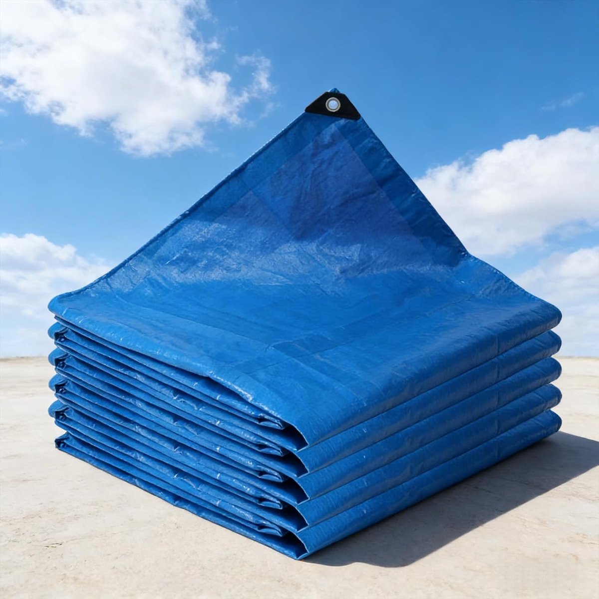 Waterdicht Zeildoek - Afdekzeil Tarp - Bescherming Buiten - Zwaar 120 g/m² - 160 x 280 cm - Blauw