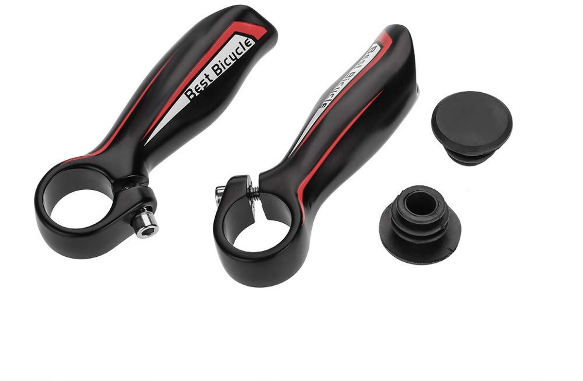 Fietsstuurdopjes - Stuurgrepen Aluminium - Fietsen Verbeteren - Corrosiebestendig Aluminium - 22.2 mm - Zwart