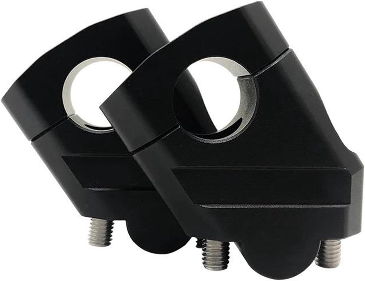Stuurverhoger Motorfiets - Stuurlifter Klem - Comfortabel Rijden - Verstelbare Hoogte - 22mm - Zilver