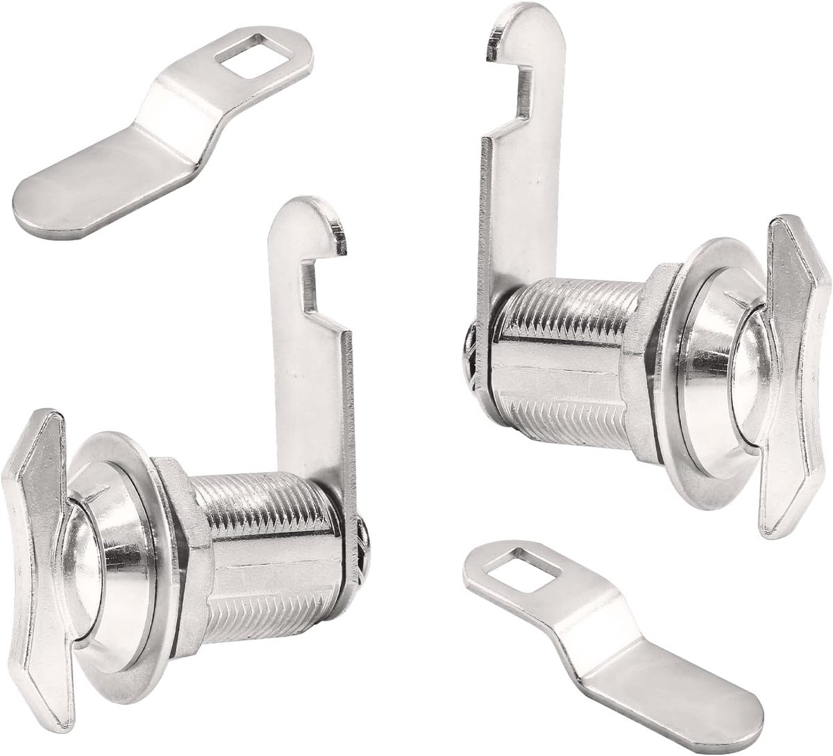 Duim Operated Cam Sloten - Kast Slot - Kasten Vergrendelen - Sleutelloos Twist Ontwerp - 1 Inch - Chroom