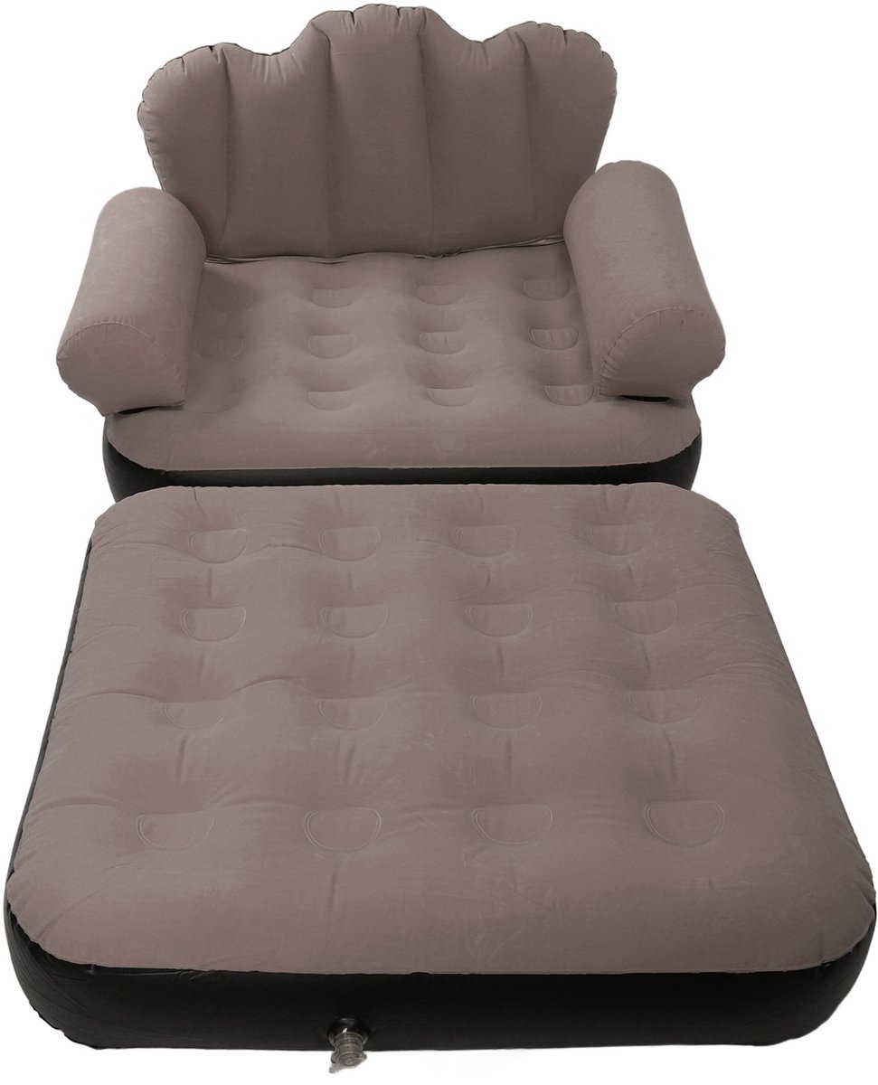 Opblaasbare Slaapbank – 198 x 100 cm – 5-in-1 Sofa en Luchtbed – PVC met Flocking – Voor Binnen en Buiten