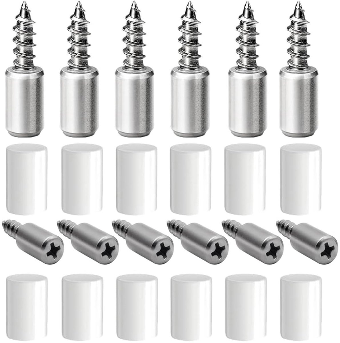 Dailygoods- Plankdragers 50 Stuks - Vloerdragers - Plankdrager met Rubberen Bescherming - Plankpennen - Schroeven - Diameter 7,5 mm - Geschikt voor Kasten en Meubels - Planksteunen