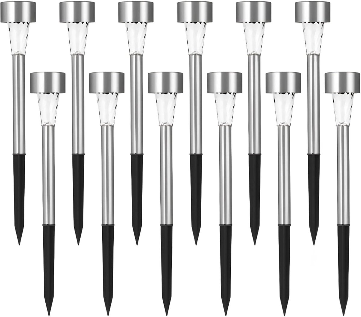 Zonne Opritverlichting - Buitenlampen - Tuinpad Verlichten - Automatische Sensor - 12 stuk