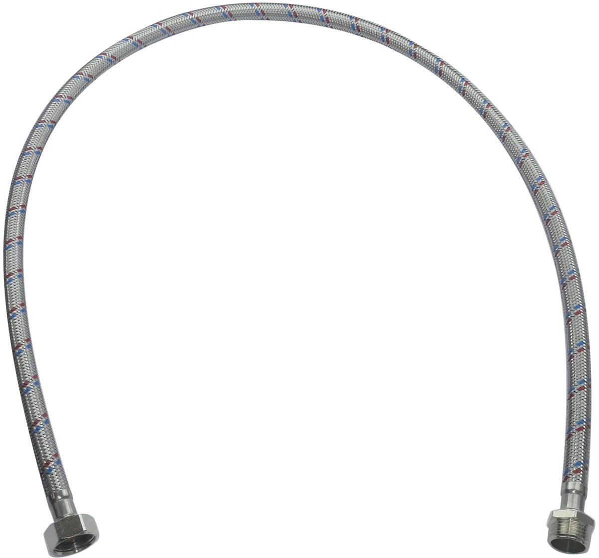 Dailygoods- Voegslang 600 mm - Flexibele Aansluitslang - Aansluiting 1/2 inch - Rubber/roestvrij staal - Max. druk 1 MPa - Max. temperatuur 90 °C