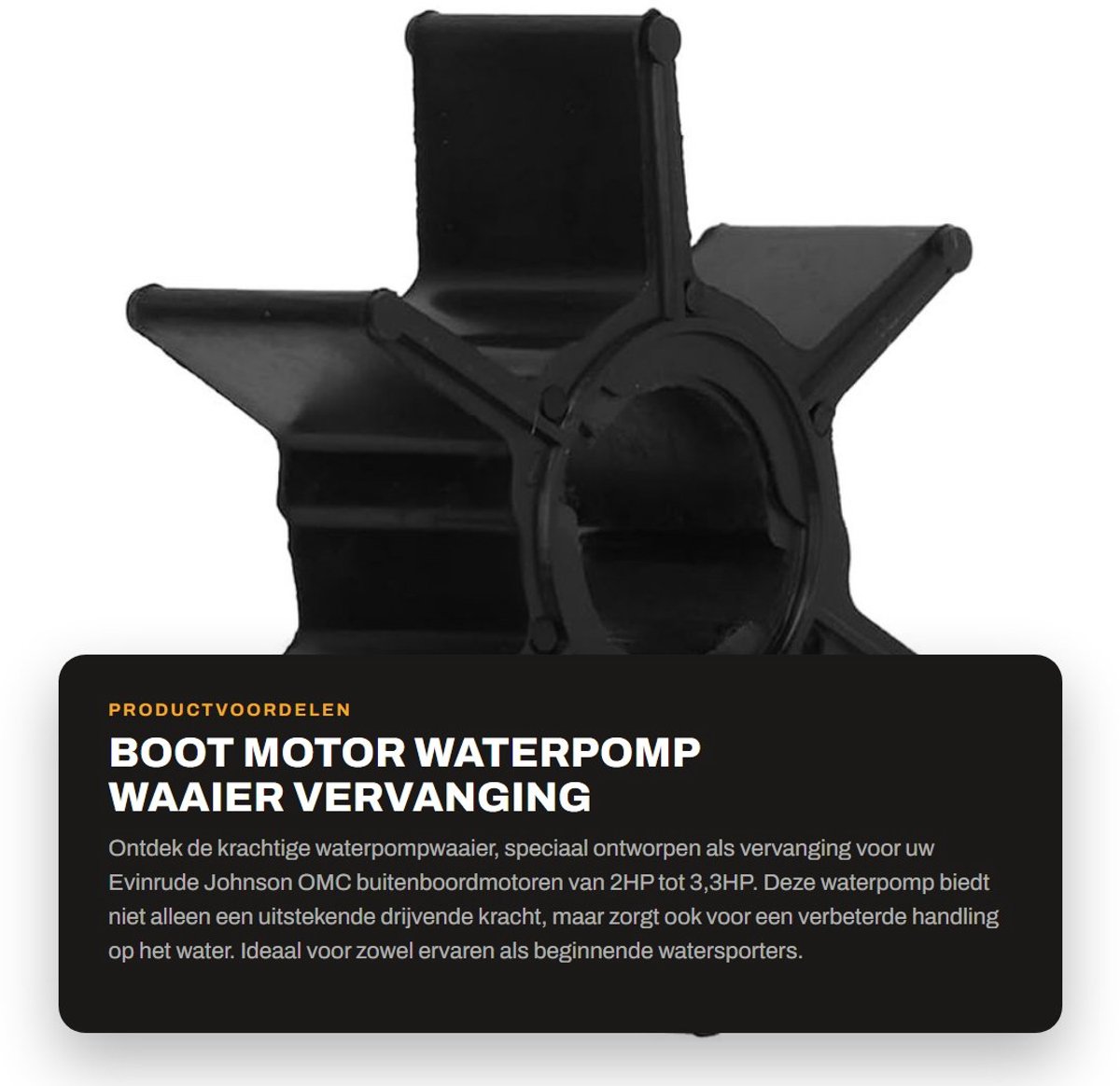 Dailygoods- Waterpomp Hoge Prestaties - Waterpompwaaier Vervanging - Evinrude/Johnson - OE-nummer 0114812 - Buitenboordmotor - Goede Handling - Koelpomp