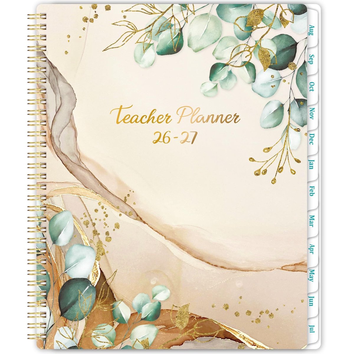 Dailygoods- Lerarenplanner A4 - Dubbel Draadgebonden Ontwerp - Maandelijkse Overzichten - Wekelijkse Planningspagina's - Academisch Dagboek 2025-2026 - Efficiëntie in de Klas - Onderwijsplanner