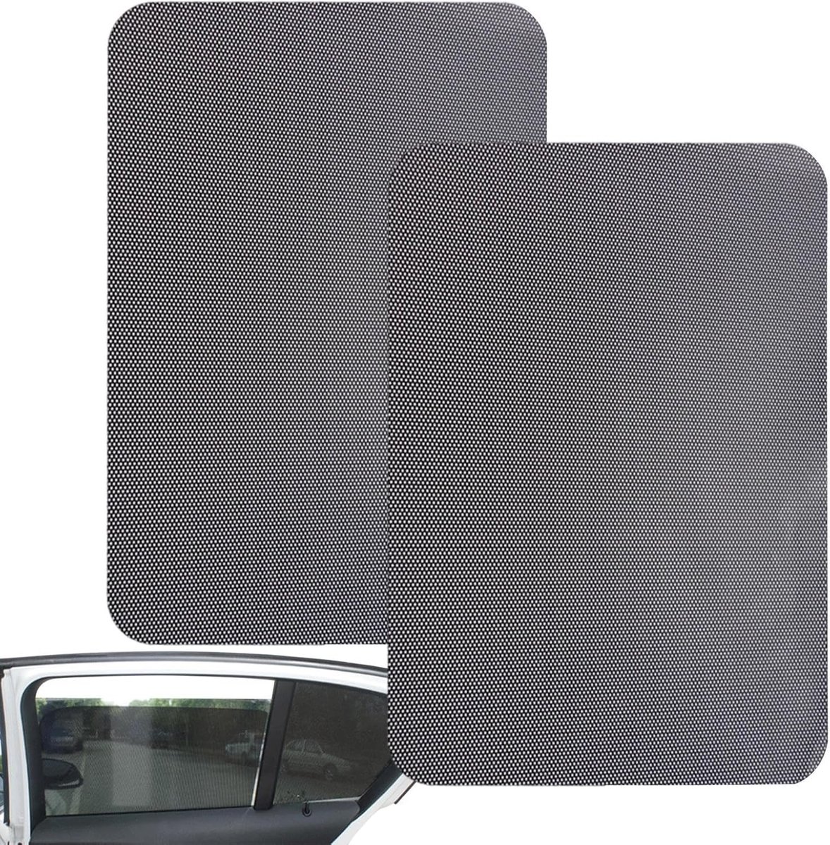 Auto Raamfolie - Zonnescherm - Warmte Isolatie - Elektrostatische Adsorptie - 2 Stuks - Zw