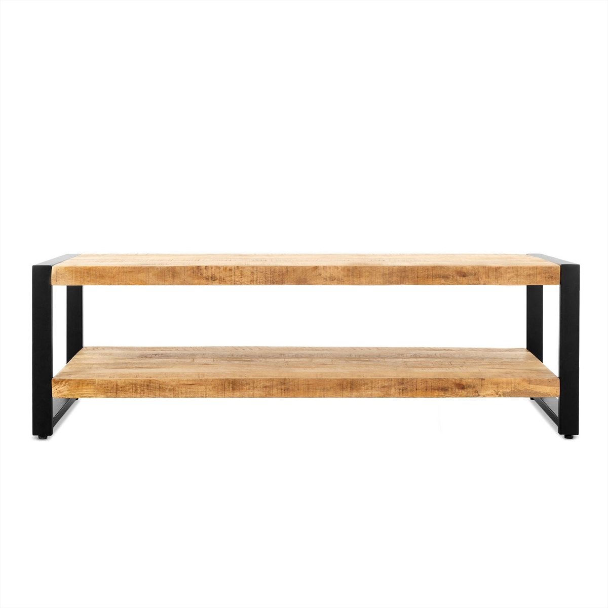 Salontafel Britt met onderplank mangohout 140x70 cm - Naturel