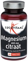Lucovitaal Magnesium Citraat 400 mg, 60 Tabletten, Voedingssupplement voor Volwassenen, Voor Spieren en Zenuwstelsel