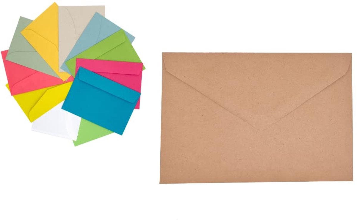 Dailygoods- Envelop C6 500x - Hazelnoot - Recycling - Zonder ramen - Briefomslagen - Duurzaam materiaal - Briefomslag