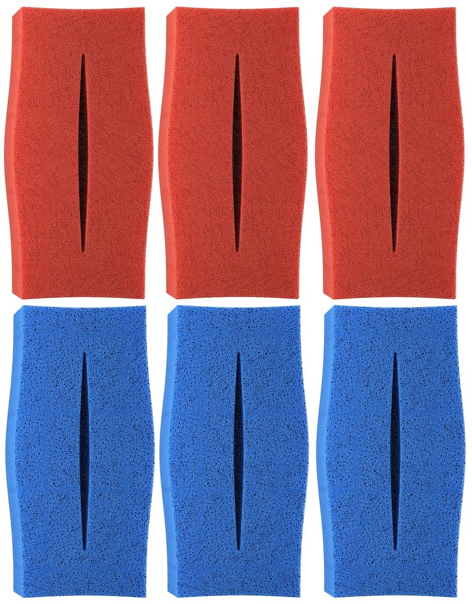 Dailygoods- Filterspons Set 6 Stuks - Vervangend voor Oase Biotec 10 - Grof/Fijn (10/30 PPI) - Afmetingen 25 x 25 x 8 cm - 100% MADE IN GERMANY - Effectieve Filtering - Vijverfilter