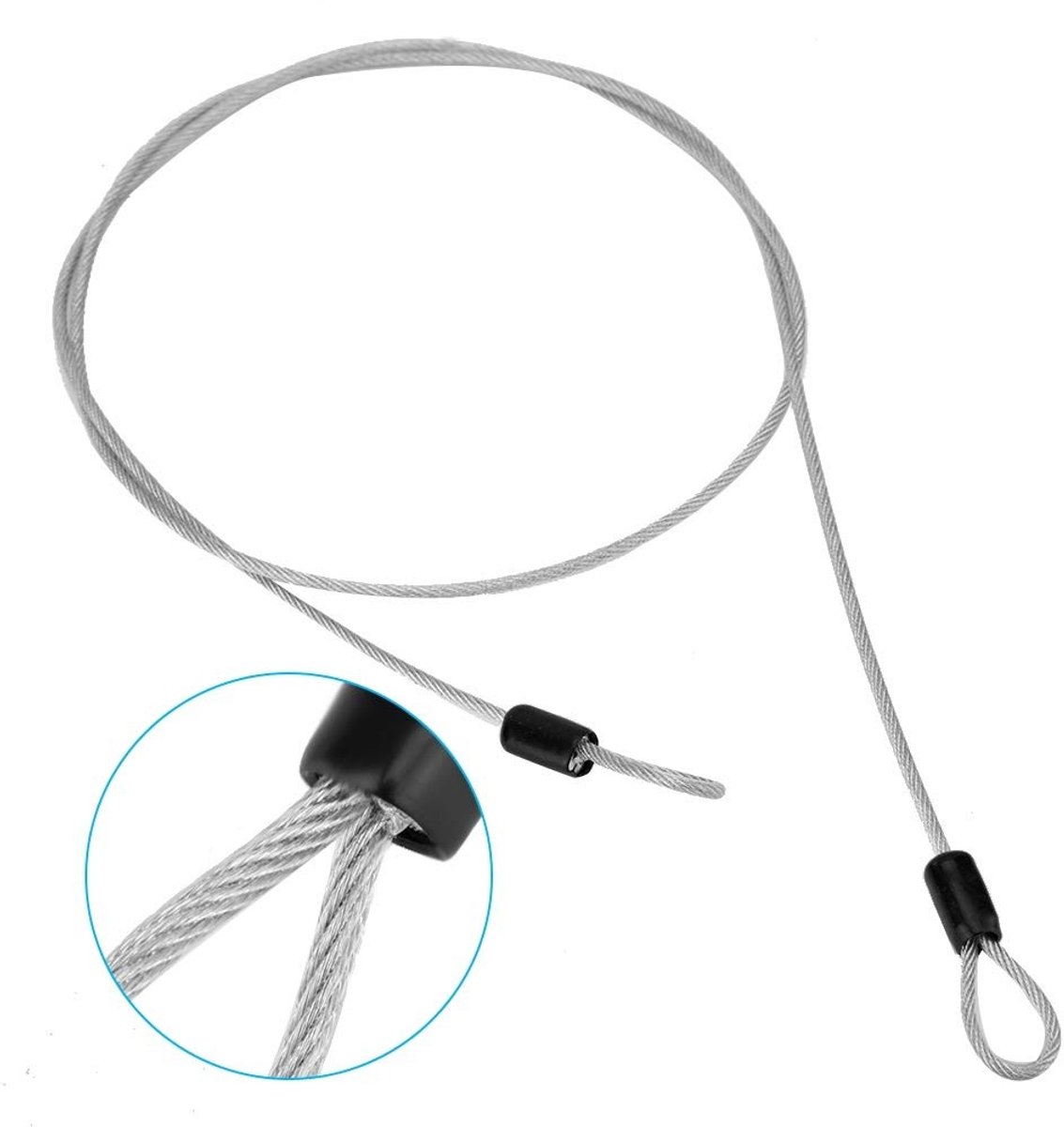 Dailygoods- Kettinghangslot Mini - 1 m Stalen Kabel - Veiligheidsslot Fiets - Bagagebeveiliging - Dubbele Eindlussen - Hoge Betrouwbaarheid - Beveiligingskabel