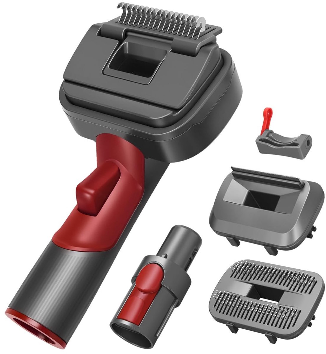 Dailygoods- Hondenhaarstofzuigerborstel 3-in-1 - Huisdier Borstel - Compatibel met Dyson V7/V8/V10/V11/V12/V15 - Verwijdert Klitten/Knopen - Voor Gezondere Vacht - Huisdierborstel