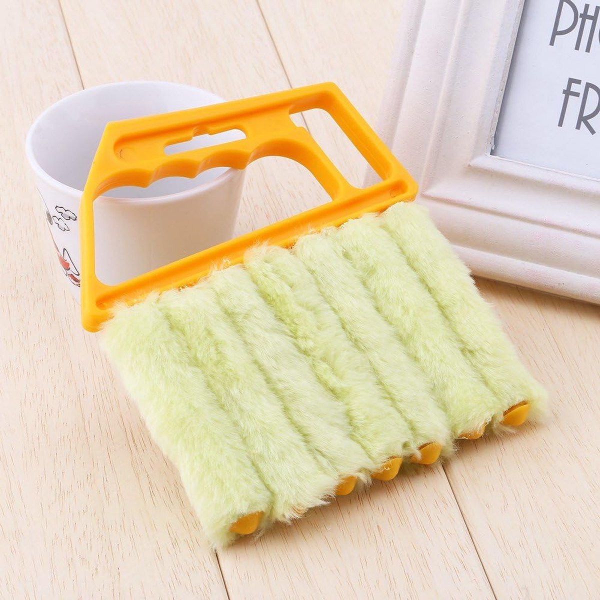 Blind Cleaner - Stofborstel Raam - Huis Schoonmaken - 7-Blads Ontwerp - Mini Draagbaar - Grijs