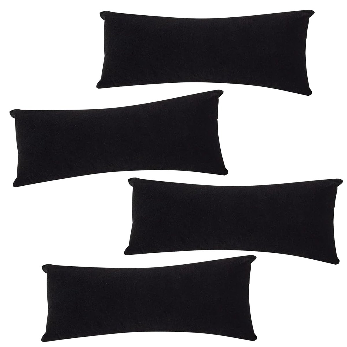 Dailygoods- Horloge-kussen 4 Stuks - Fluwelen Display-kussen - Sieradenstandaard - Kussenarmband - Geschikt voor Armbanden/Halskettingen - Zwart - Sieradenkussen