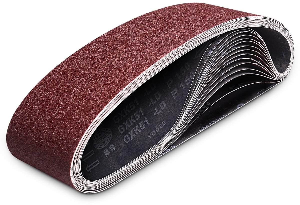 Dailygoods- Schuurbanden 15 stuks - 100 x 915 mm - Korrelgrootte 80/120/150/240/320 - Set voor bandschuurmachine - Schuurpapier set - Geschikt voor stationair gebruik