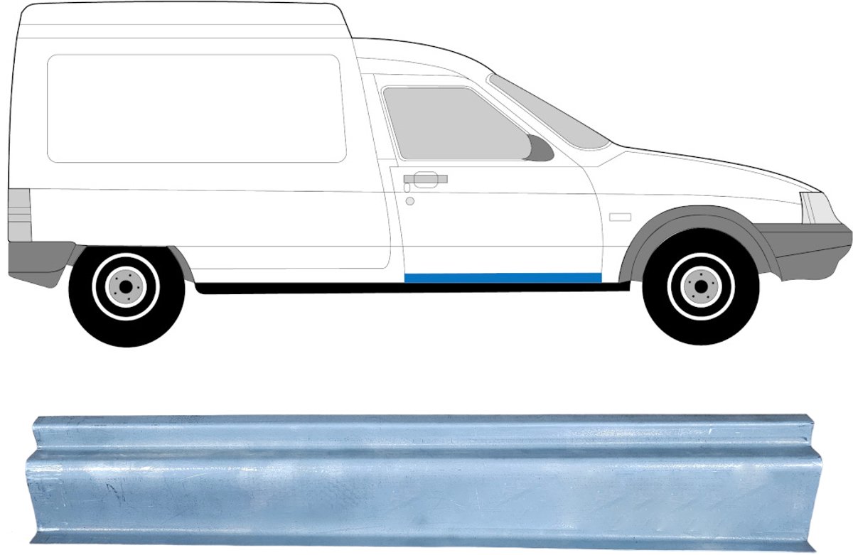 Reparatie dorpel voor Citroen C15 1984-2005 / Rechts