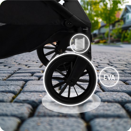 MoMi ANDREA Kinderwagen - Automatisch Inklapbaar - Lichtgewicht 7,3 kg - Tot 22 kg - Zwart van MoMi — afbeelding 5