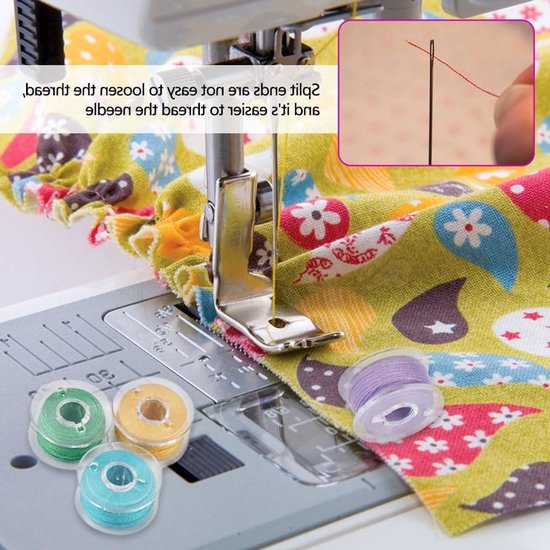 36 Draadspoelen met Opbergdoos in 36 Kleuren, Ideaal voor Naaimachines en Creatief Naaien, Inclusief Onderste Draad en Accessoires — afbeelding 2