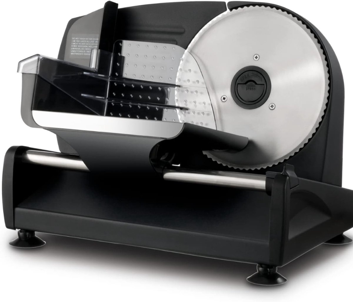 QORA® Vleessnijmachine - Snijmachine Allessnijder - Vlees Snijmachine voor Thuis - Zwart - 25cm x 19cm x 27cm
