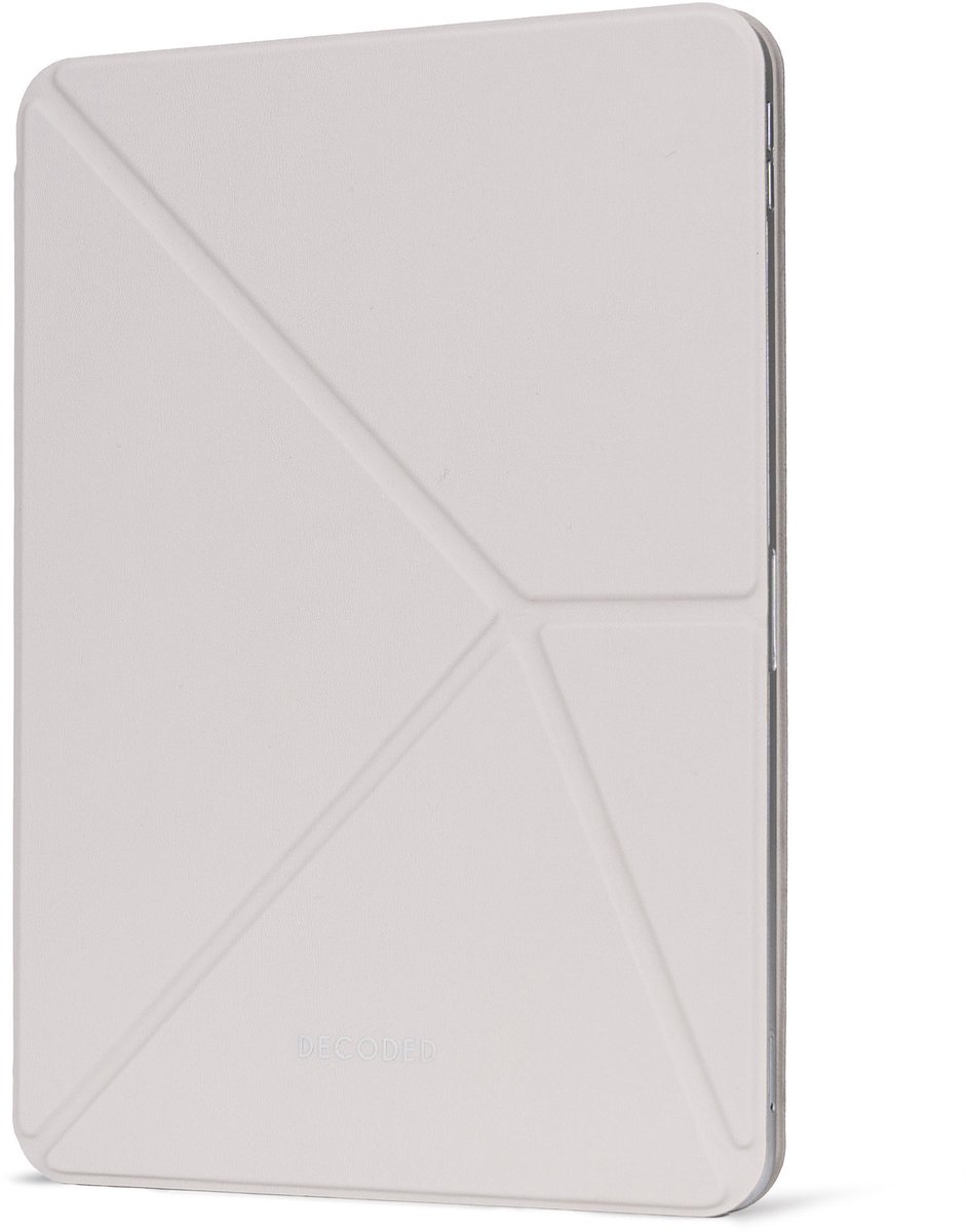 DECODED Siliconen Slim Folio Case voor iPad 10e Generatie 10,9 Inch - iPad Hoes - Beschermhoes met Standfunctie, Auto Wake/Sleep, Magneetsluiting en Microvezel Voering - Beige