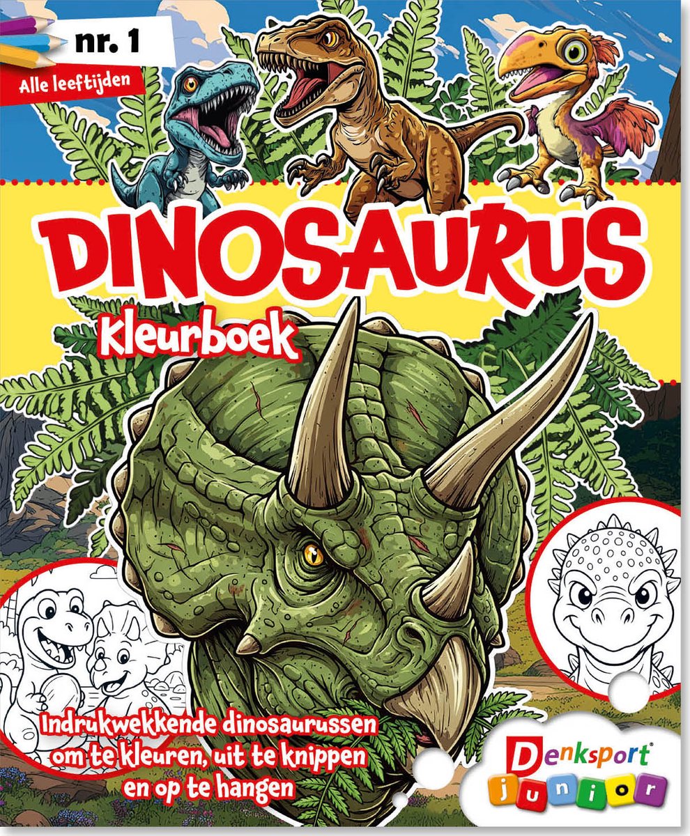 Denksport Junior Puzzelboek - Dinosaurus kleurboek, editie 1