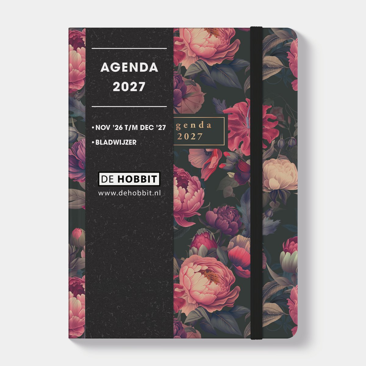 Hobbit - Soft Pocket Agenda 2027 - Agenda A6 (14 x 10,5 cm) - A6 agenda met zachte kaft - 1 week op 2 pagina's - Klassieke Rozen