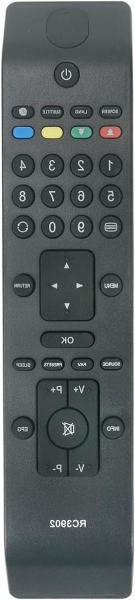 Afstandsbediening - Universele Bediening - TV Bediening - Directe Werking - 14.5 cm - Zwart