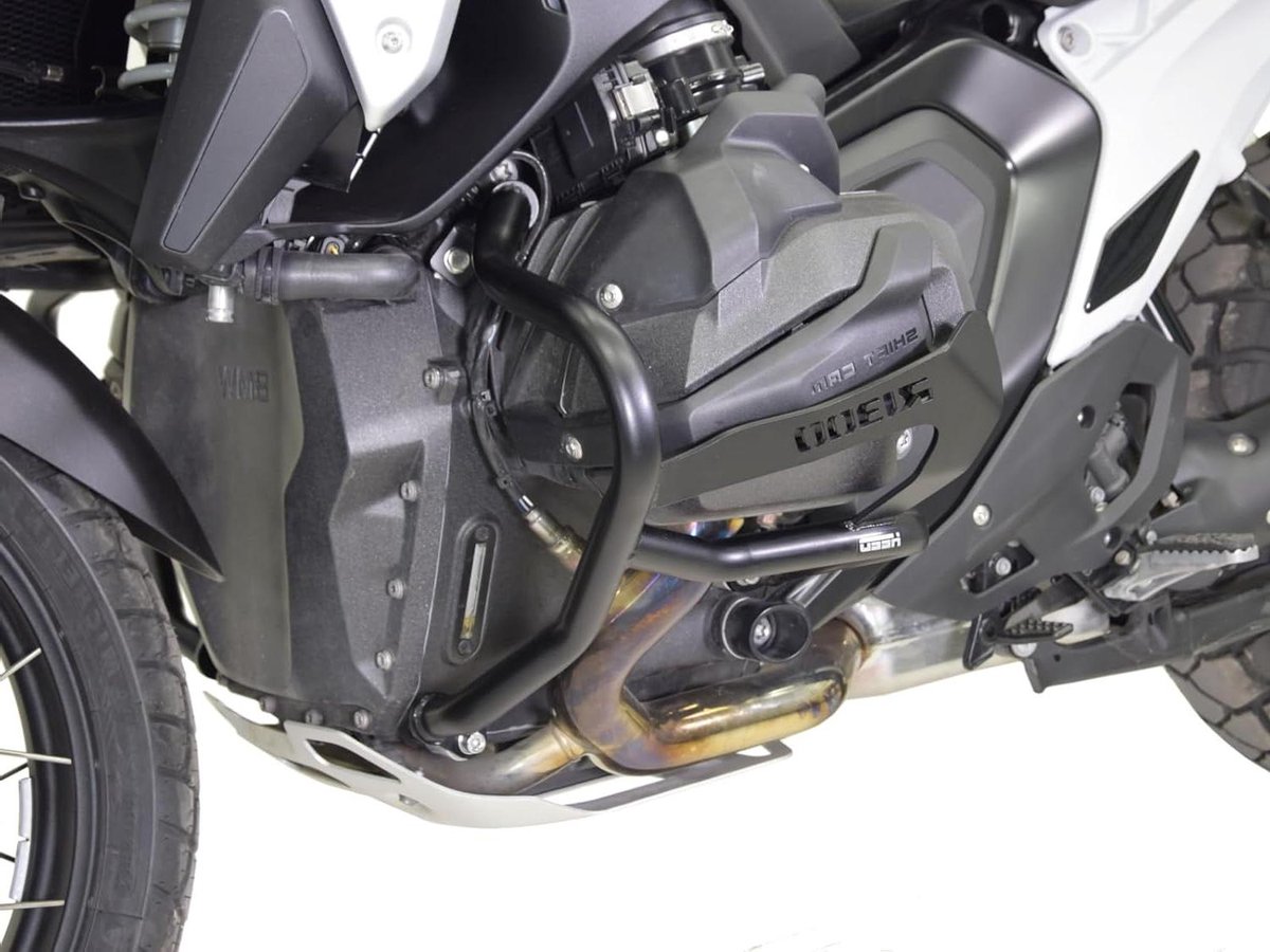 Valbeugels motor - Motor bescherming - Bescherming motor - 3 Bevestigingspunten - Laag - Zwart