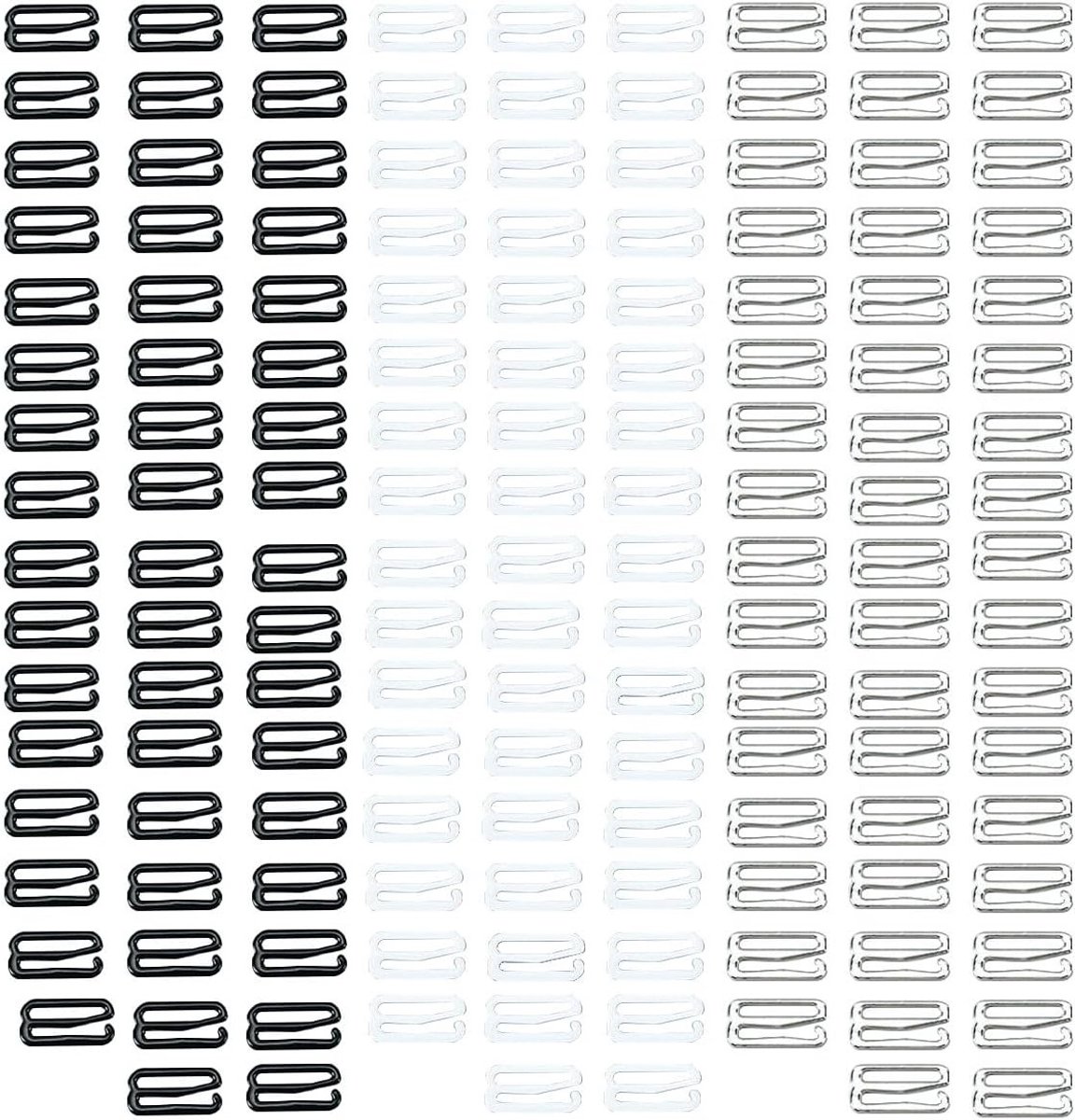 150 Stuks Verstelbare Beugels en Ringen voor Bh's - 10mm Haaksluiting voor Lingerie Accessoires en Bh Bandjes
