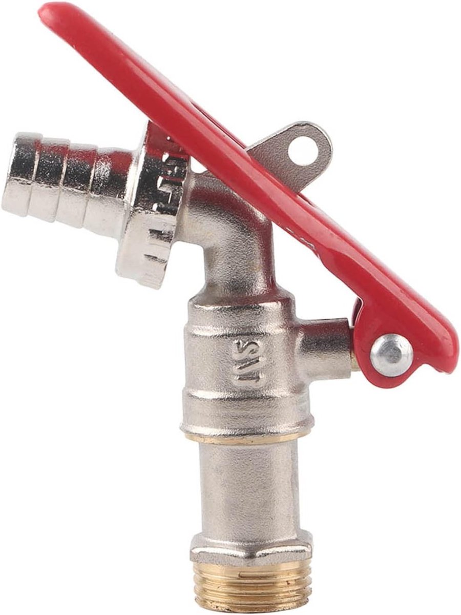 Lockable Water Tap voor Buiten - Messing 1/2" Kraan met Vergrendelbare Functie voor Tuin en Buitengebruik, Duurzaam en Weerbestendig