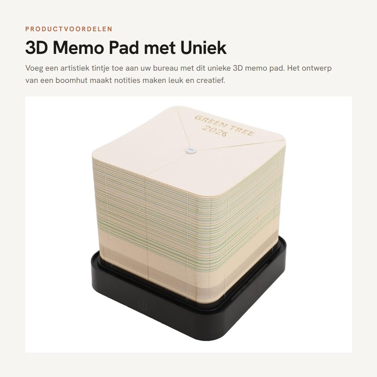 Dailygoods- Kladblok 3D Effect - Weekkalender 2026 - Aardekalender - Handgescheurd Papier - Uniek Artistiek Ontwerp - Duurzaam Materiaal - Notitieblok