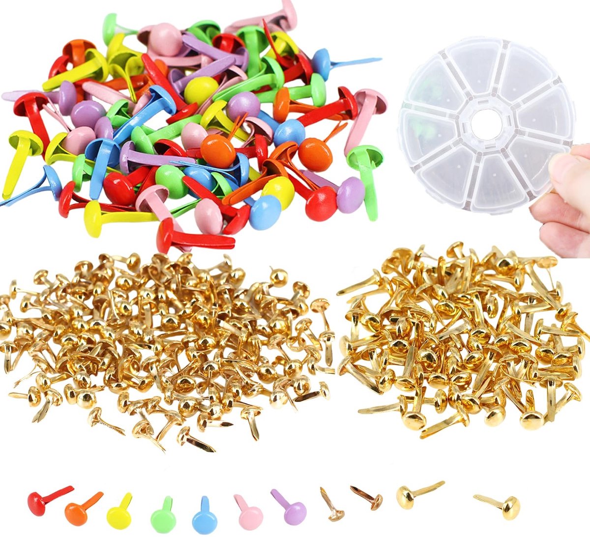 Dailygoods- Patroonzakklemmen 200 stuks - Metalen Kopklemmen - Briefklemmen - Opbergdoos - Creatief Handwerk - Duurzaam Materiaal