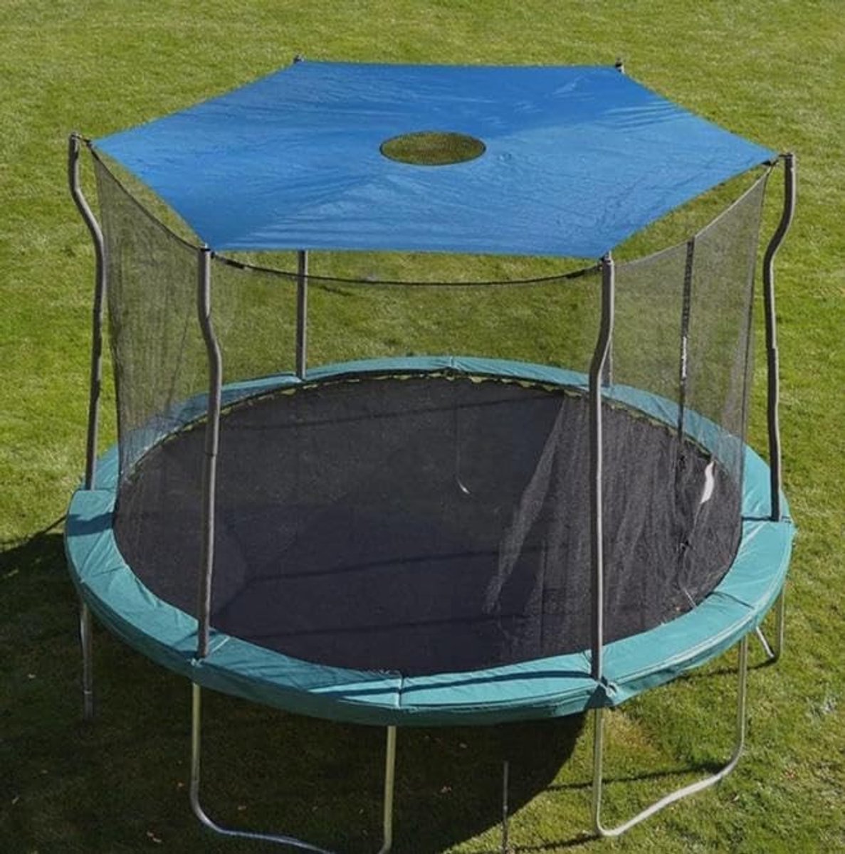 Dailygoods- Trampoline-tent waterdicht - Zonnebescherming - Afdekking - Anti-UV - 6 Stangen - Duurzaam Oxford-materiaal - Trampolinezonnescherm