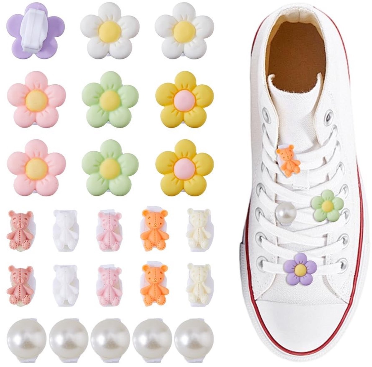 Dailygoods - Set van 30 Schattige Schoenbedels voor Sneakers