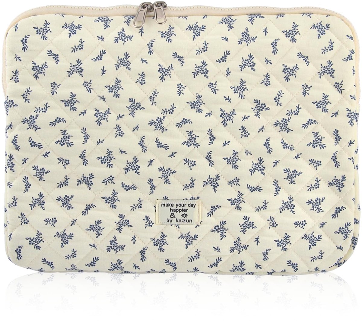 Dailygoods- Laptophoes 14 inch - Schattige Bloemen - Esthetische Laptoptas - Compatibel met MacBook Air/Pro - Geschikt voor 13-13,3 inch Notebooks - Zacht en Beschermend